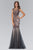 Embroidered Illusion Bateau Neck Trumpet Gown GL1309