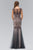 Embroidered Illusion Bateau Neck Trumpet Gown GL1309