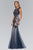 Embroidered Illusion Bateau Neck Trumpet Gown GL1309
