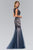 Embroidered Illusion Bateau Neck Trumpet Gown GL1309