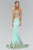 Two-Piece Embellished Illusion Halter Neck Gown GL1312