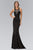 Keyhole Illusion Sheath Gown GL1315