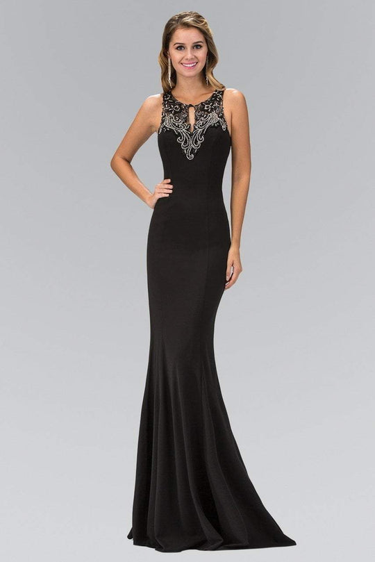 Keyhole Illusion Sheath Gown GL1315