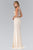 Bead Embellished Illusion Bateau Neck Gown GL1322