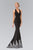 Baroque Lace V-Neck Sheath Gown GL1325