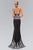 Baroque Lace V-Neck Sheath Gown GL1325