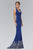 Baroque Lace V-Neck Sheath Gown GL1325