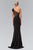 Beaded One Shoulder Jersey Long Dress  GL1326