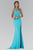 GL1328 Embellished Illusion Jewel Sheath Dress
