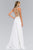 Gilt Beaded Illusion A-Line Gown GL1329