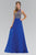 Gilt Beaded Illusion A-Line Gown GL1329