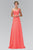 Pleated Illusion Scoop Neck Floral Laced Dress GL1332