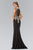 Embellished V-Neck Jersey Long Gown GL1333