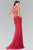 Two-Piece Florid Illusion Sheath Gown GL1338