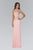 Embellished Illusion Neck Jersey Gown GL1343