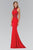Lace Illusion Cutout Sheath Gown GL1356