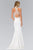 Lace Illusion Cutout Sheath Gown GL1356