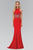 Embellished High Neck Long Gown GL1357