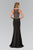 V-Neck Jersey Sheath Gown with Slit GL1359