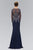Laced Bateau Neck Long Sleeve Dress GL1368