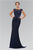 Cap Sleeve Bead and Sequin Embellished Gown GL1369