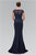 Cap Sleeve Bead and Sequin Embellished Gown GL1369