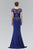 Short Sleeve V-neckline Jersey Gown GL1370