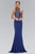Jewel-Accented Halter Neck Jersey Gown GL1373