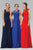 Ruched Applique Illusion A-Line Gown  GL1375