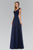 Laced and Ruched V-Neck Chiffon Dress GL1376