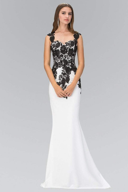 Laced Sweetheart Jersey Gown GL1379