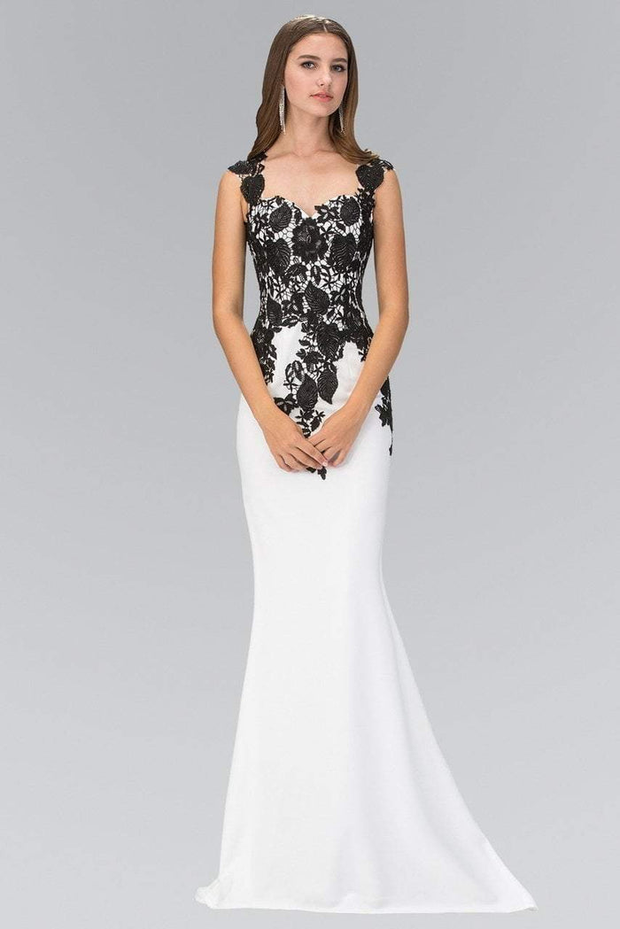 Laced Sweetheart Jersey Gown GL1379