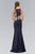 Embellished Jewel Neck Jersey Gown GL1381