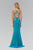 Jewel Neckline Sequin Embellished Gown GL1387