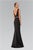 Embellished Bateau Neckline Open Back Gown GL1388