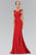 Ornate Yoke Lace Illusion Sheath Gown GL1394