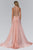 Sequined Illusion Jewel Neck A-Line Gown GL1400