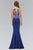 Illusion Jewel Neckline with Sheer Back Gown GL1413