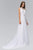 GL1416 Sleeveless Fringed Lace Bodice A-Line Wedding Gown