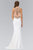 Jewel Neckline with Ornate Sheer Back Gown GL1418