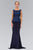 Laced Bateau Neck Gown GL1422