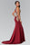 Gold Toned Embroidered Beaded Bodice Gown GL1461