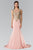 Gold Toned Embroidered Beaded Bodice Gown GL1461