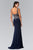 Beaded Sleeveless V-neckline Jersey Gown GL1474