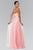 Embroidered Illusion Halter Gown GL1475