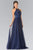 Embroidered Illusion Halter Gown GL1475