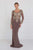 GL1502 Jewel Embellished Long Sleeves Fitted Dress