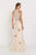 GL1504 Floral Lace Fitted Mermaid Dress