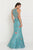 GL1504 Floral Lace Fitted Mermaid Dress