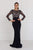 GL1506 Sheer Long Sleeves Sequined Evening Dress